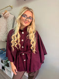 burgandy cape