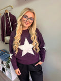 Studded star deatail jumper